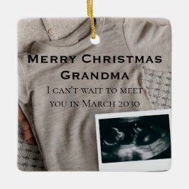 God jul Grandma Boy Gravid Announcement Julgransprydnad Keramik