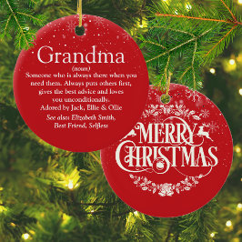 god jul Grandma Grandmor Definition Julgransprydnad Keramik