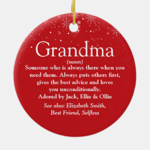 god jul Grandma Grandmor Definition Julgransprydnad Keramik