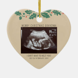 God jul Grandma Gravid Notice Julgransprydnad Keramik