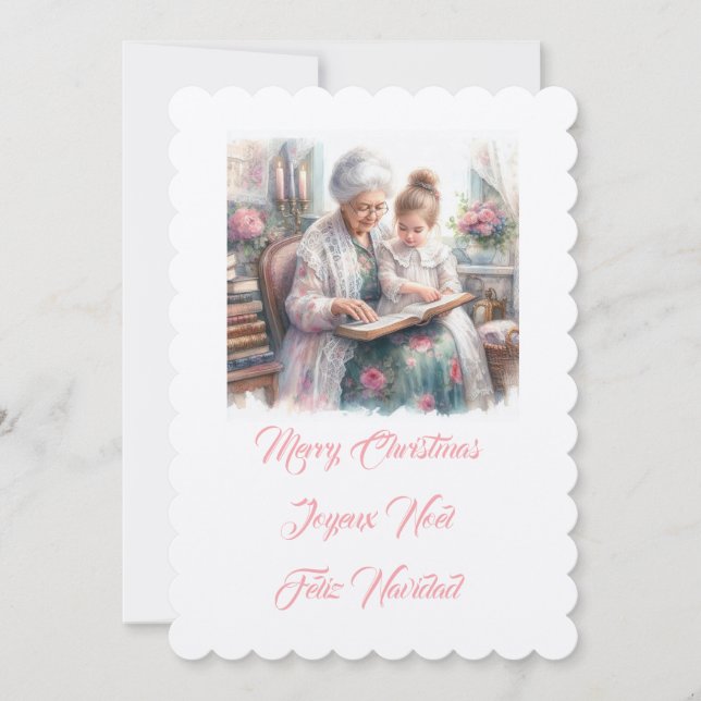 God jul Grandma Inbjudningar (Framsida)