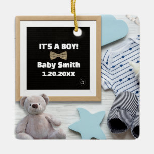 God jul Grandma its A Boy Gravid Reveal Julgransprydnad Keramik