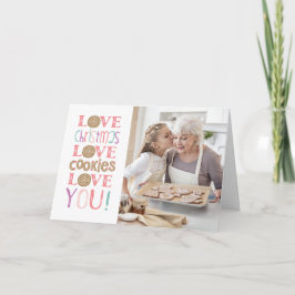 God jul Grandma Photo Card Kort