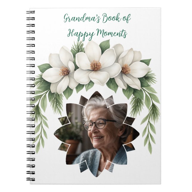 God jul Grandma Photo Helgdag Gift Anteckningsbok (Framsidan)