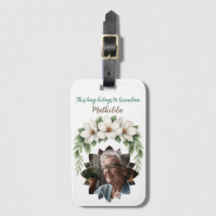God jul Grandma Photo Helgdag Gift Bagagebricka