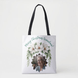God jul Grandma Photo Helgdag Gift Tygkasse