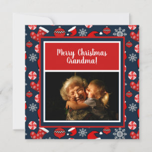 God jul Grandma Photo Helgdag Mönster