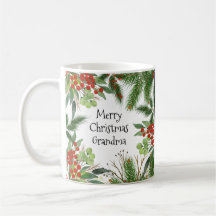 God jul Grandma Red Grönt Festive Holly