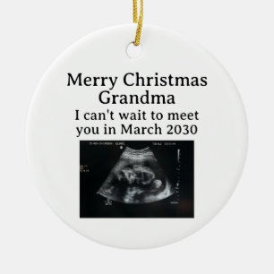 God jul Grandma Ultrasound Gravid Julgransprydnad Keramik