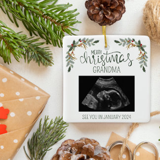 God jul Grandma Ultrasound Photo Julgransprydnad Keramik