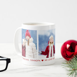 God jul Grandpa 3 Photo Anpassningsbar Coffee Mugg