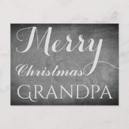 God jul Grandpa Chalkboard Typography Helg Vykort