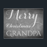 God jul Grandpa Chalkboard Typography Helg Vykort<br><div class="desc">God jul Grandpa,  du kan ändra "Grandpa"-texten,  Handwrite Typography Chalkboard Blackboard Black and White Helgdagars Season Anpassningsbar Glad helg julkort,  du kan också enkelt lägga till mottagarens namn och adress,  om du föredrar att lägga till detta hemma och bara ta bort exempeltexten.</div>