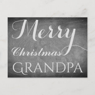 God jul Grandpa Chalkboard Typography Helg Vykort
