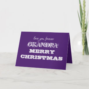 God jul Grandpa Classic Script Namn Chic Kort