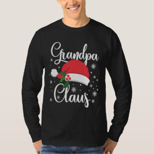 God jul Grandpa Claus Matching Pajama Santa Hat T Shirt