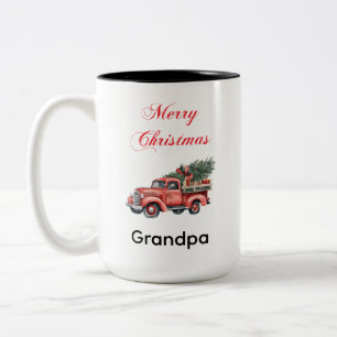 God jul Grandpa Två-Tonad Mugg
