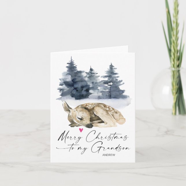 God jul Grandson från farmor Kort (Framsida)