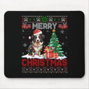 God jul Gräns Collie Hundälskare Ugly Julafton Musmatta
