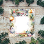 God jul Gräns i Gräs Grenar Anteckningsblock<br><div class="desc">Sprid helgdag munter med det här anpassadet,  anteckningsblocket jul! Det är perfekt för semesterhälsningar,  att göra listor eller festliga anteckningar gräns i gräs grenar och färgstarka prydnadsföremål. Texten "God jul" överst och anpassadet namn vid grund tillför en personlig beröring. Gör det unikt för dig!</div>