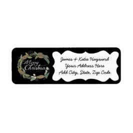 God jul Gräs Cones Greenery Adressetiketter Returadress Etikett