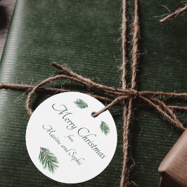 God jul, gräs elegant i grönt gåvor etiketter