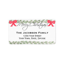 God jul Gräs Garland Returadress Adressetikett
