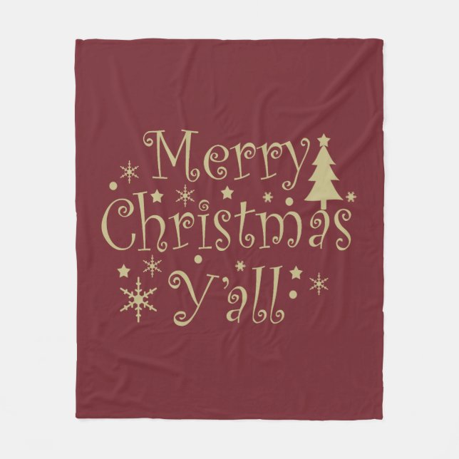 God jul, gräs träd, dekorerat fleecefilt (Framsidan)