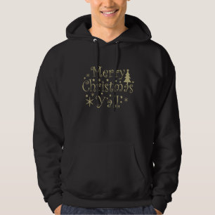 God jul, gräs träd, dekorerat hoodie