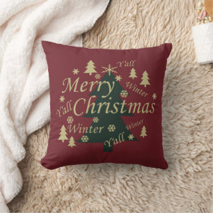 God jul, gräs träd, dekorerat kudde