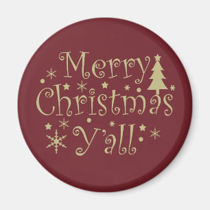 God jul, gräs träd, dekorerat magnet