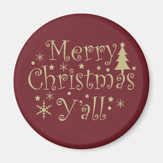 God jul, gräs träd, dekorerat magnet (Framsidan)