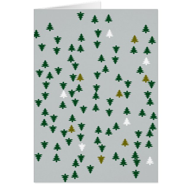 God jul gräs träd hälsningskort (Framsidan)