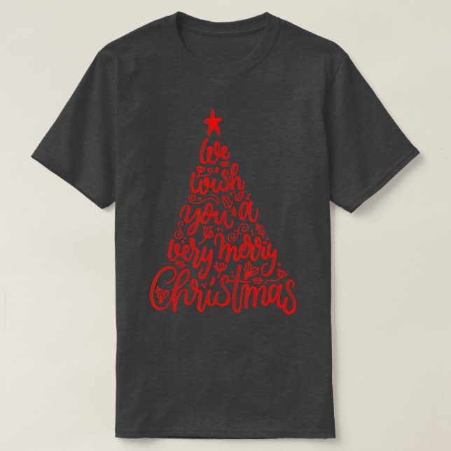God jul Gräs Träd Julgran Julafton T Shirt (Design framsida)