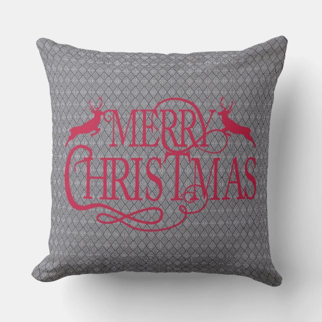 God jul Grått Diamond Design Pillow Kudde (Framsida)