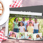 God jul Grått Family Photo Collage Julkort<br><div class="desc">Familjefotokollage julkort. Lägg till fem av dina favoritfoton i det här moderna helgdag. Dina foton läggs ut som ett huvudlandskapsfoto, överlagt med en zigzag-fotoremsa på 4 mindre liggande bilder. Du kan också lägga till ditt anpassningsbar-meddelande, t.ex. "god jul från [din familj namn]". Den här texten skrivs ut i vitt på...</div>