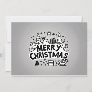 God jul grått-hälsningskort julkort
