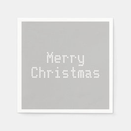 "God jul" grått-vit helgdag-papper Pappersservett