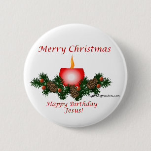 God jul grattis på födelsedagen Jesus!! Knapp