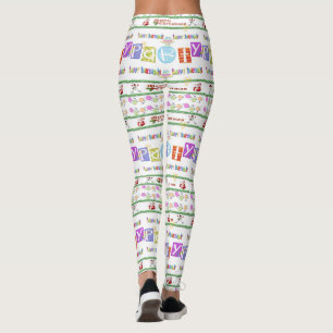 God jul Grattis på födelsedagen Leggings
