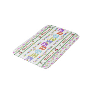 God jul Grattis på födelsedagen Shower Mat-badrum Badrumsmatta