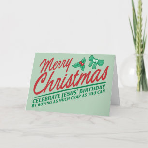 God jul - Grattis till Jesus födelsedag Helgkort