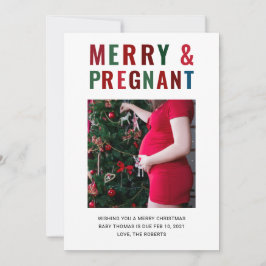 god jul gravid/baby-annonseringsfoto julkort