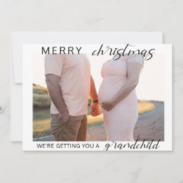 god jul gravid/baby-annonseringsfoto julkort