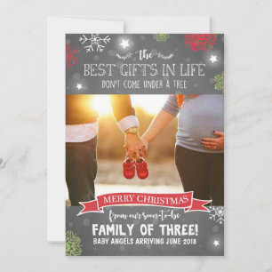 God jul gravid-meddelandet Rustic Julkort