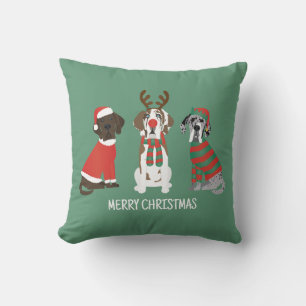 God jul Great dane Hundar Kudde