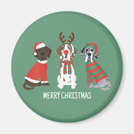 God jul Great dane Hundar Magnet
