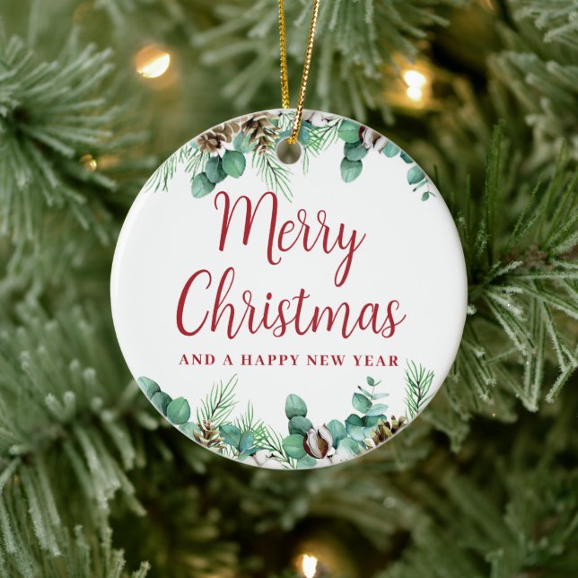 God jul Greenery Ceramic Ornament (Träd)