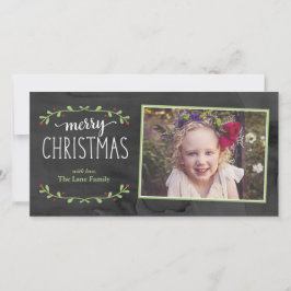 God jul Greenery Photo Card Julkort
