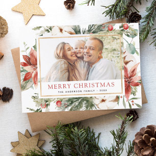 God jul Greenery Photo Helgdag Julkort